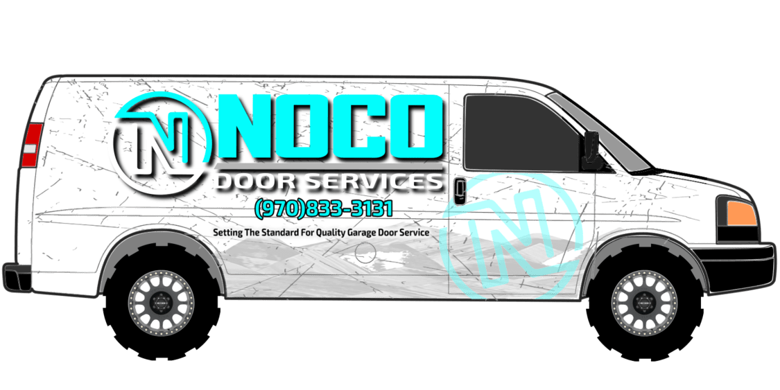 NOCO Door Services - Van Vehicle Artwork Graphic Illustration