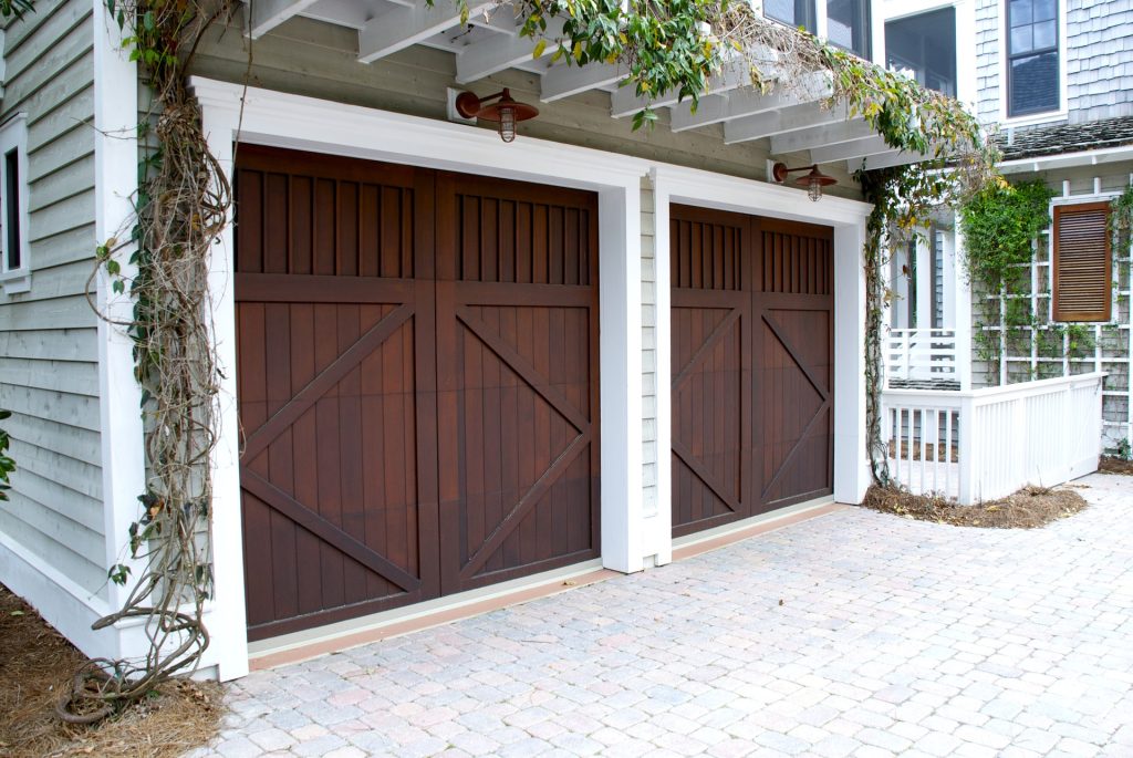 Photo Of Brown Wood Garage Door